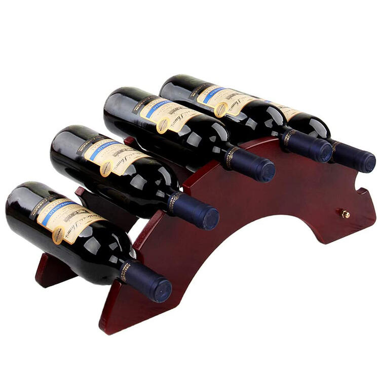 ワインラック 木製 ワインホルダー 収納 ワイン シャンパン ボトル 収納 ウッド ケース スタンド インテリア Anberotta W085 (6本収納)