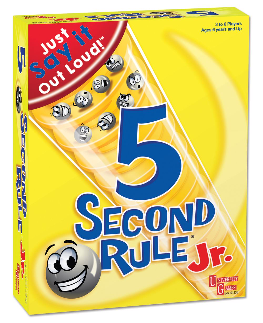 ボードゲーム 5 Second Rule Jr. University Games 親子で盛り上がる脳トレ 5秒ルール制限時間付き 3つ答える頭脳勝負 会話と瞬発力向上 家族パーティーゲーム 6歳以上対応 200枚カード付 6人対応 完全版 新感覚知育ゲーム 英語版 日本語説明書なし