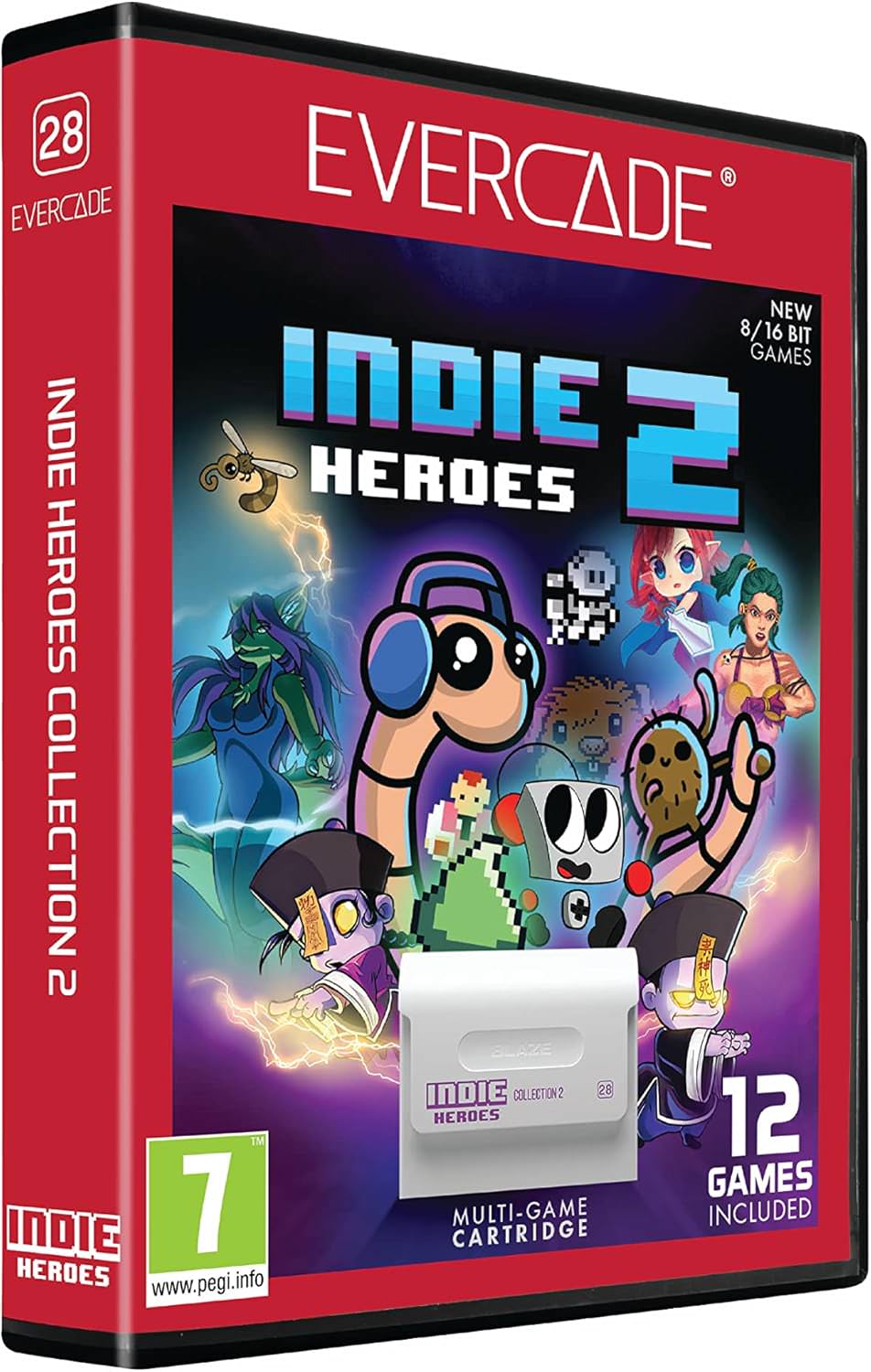 ゲームソフト Evercade Indie Heroes Collection 2 Evercade 16本のインディーゲーム収録 複数ジャンルパズルアクションRPGトリロジー作品収載 クラシック8ビット16ビットレトロゲーム風新旧融合独立系開発者作品集 並行輸入品