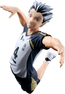 フィギュア ハイキュー 木兎光太郎 ポージングプライズ バンダイスピリッツ ABS PVC 約6.3インチ 約16cm 全国トップ5エース ウィングスパイカー 福音寺学園バレーボール部主将 エネルギッシュな笑顔 金黒ツートン髪 モデル 並行輸入品