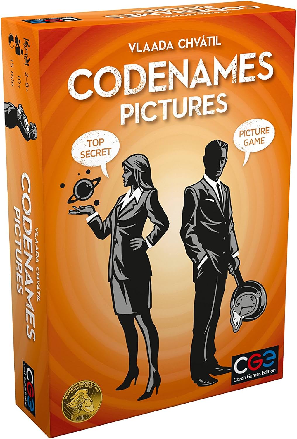 ボードゲーム コードネーム ピクチャーズ Codenames Pictures The Dice Tower Seal of Excellence受賞 画像を使った暗号解読対戦 パーティー チーム戦 絵連想コミュニケーション 多人数 家族友人集まり盛り上がる 英語版 日本語説明書なし