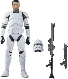 フィギュア スター・ウォーズ クローン・ウォーズ フェイズII クローン・トルーパー ハズブロ社 ブラックシリーズ 6インチ 15cm 可動 ヘルメット着脱可能 ブラスター・ライフル付属 精密造形 銀河系戦争 共和国 グランド・アーミー 兵士 並行輸入品