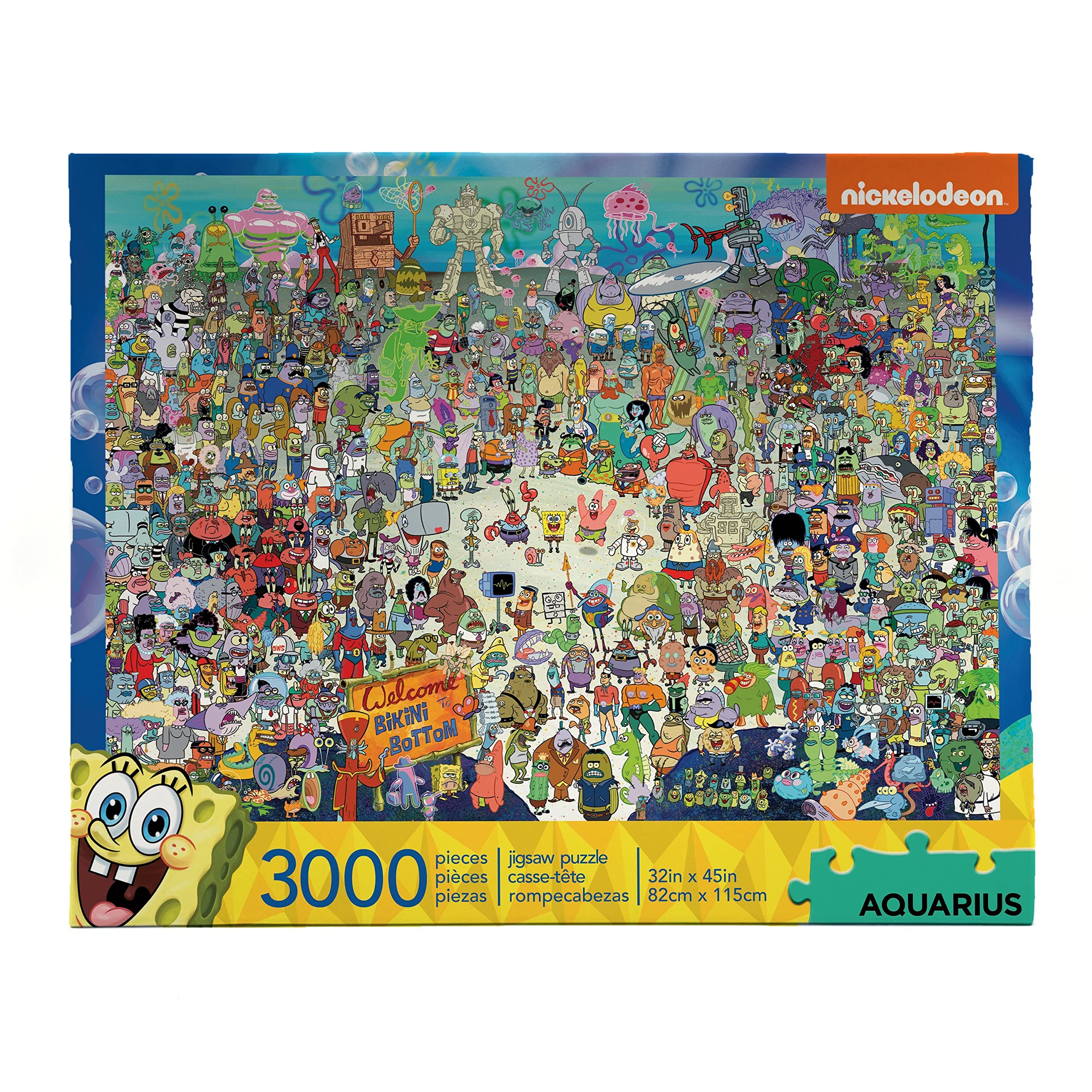 Nickelodeon ニコロデオン SpongeBob スポンジボブ Square Pants Cast Jigsaw Puzzle 3000ピース ジグソーパズル 並行輸入品