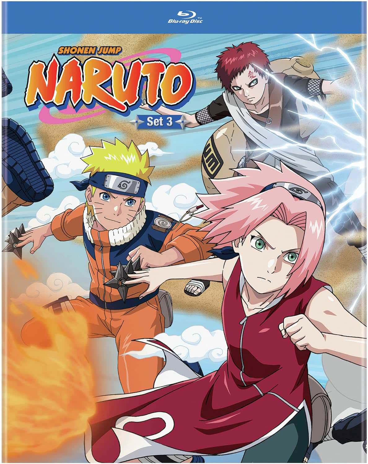 ナルト NARUTO Set3 ブルーレイ 全27話収録 サスケ対我愛羅の名勝負をフルHDで 北米版 第56話〜第82話 中忍試験編 英語音声 一気見 コレクション
