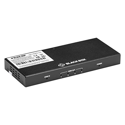 Black Box 4ポートスプリッター 4K 60 HZ 4:4:4 HDMI 2.0 UHD HDCP 1.4/2.2 並行輸入品