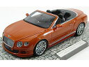 BENTLEY - CONTINENTAL GT SPEED CABRIOLET CONVERTIBLE 2015 - ORANGE MET /Minichamps 1/18 ミニカー