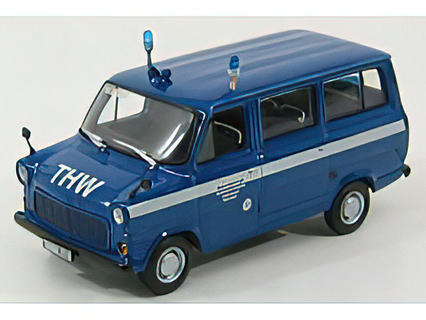 FORD ENGLAND - TRANSIT MINIBUS THW KOELN 1971 - BLUE /Minichamps 1/43 ~jJ[