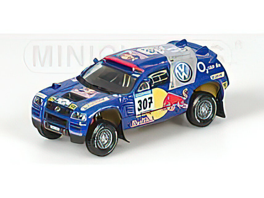 VOLKSWAGEN - RACE TOUAREG RED BULL N 307 RALLY BARCELONA-DAKAR 2005 SABY - PERIN - BLUE MET RED YELLOW /Minichamps 1/43 ~jJ[