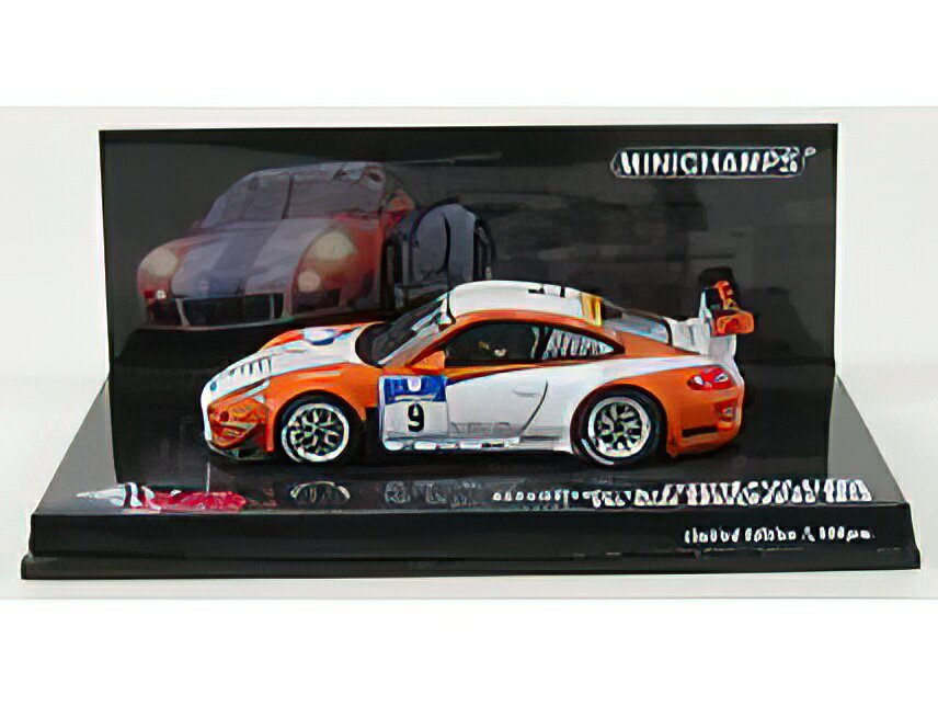 PORSCHE - 911 997-2 GT3R HYBRID N 9 24h NURBURGRING 2010 J.BERGMEISTER - R.LIETZ - M.HOLZER - M.RAGGINGER - WHITE MATT ORANGE /Minichamps 1/43 ~jJ[