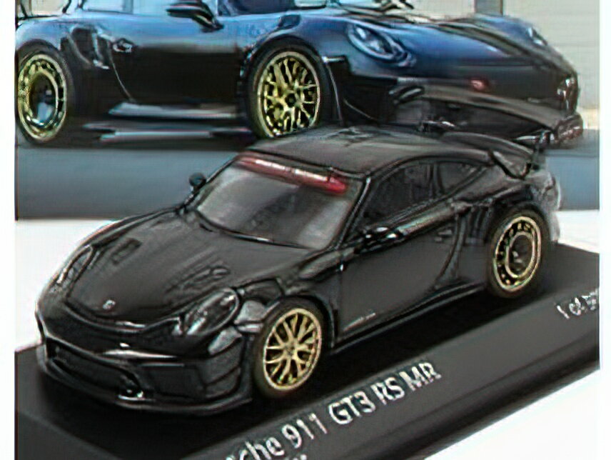 PORSCHE - 911 991-2 GT3 RS MR TEAM MANTHEY RACING 2018 - GOLDEN RIMS - BLACK /Minichamps 1/43 ~jJ[