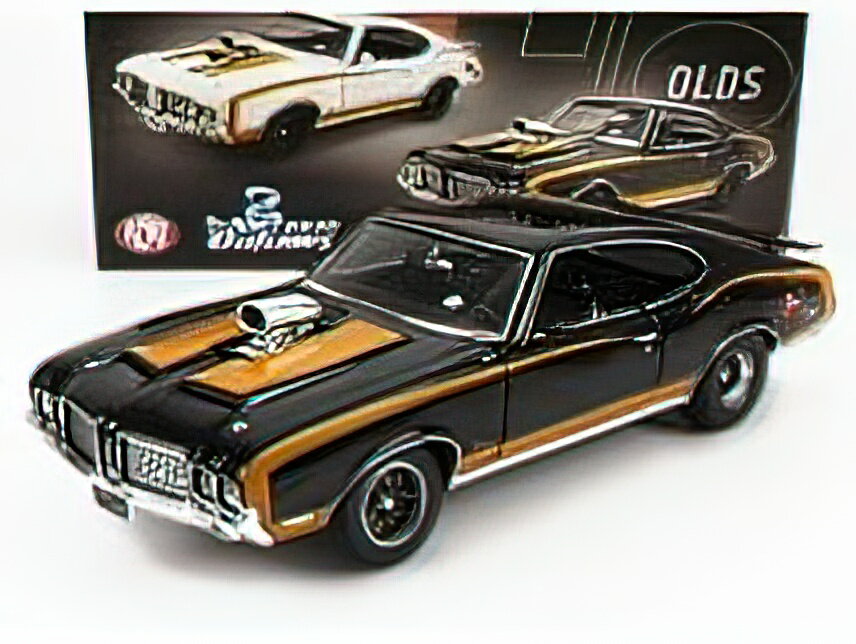 OLDSMOBILE - 442 HURST COUPE DRUG OUTLAW DRAGSTER 1972 - BLACK YELLOW /ACME 1/18 ミニカー