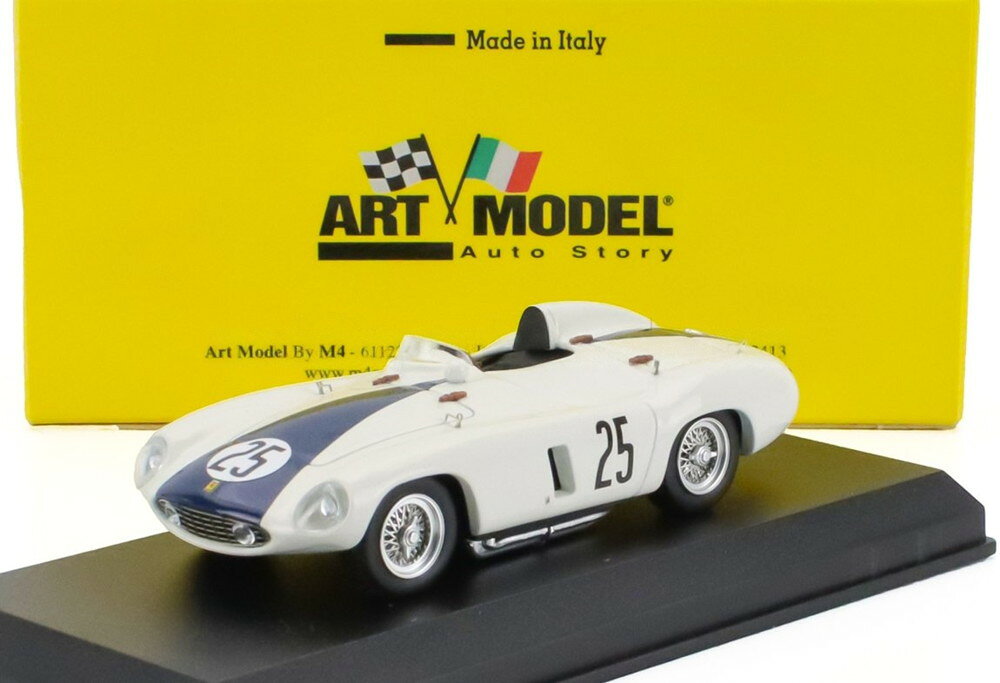 FERRARI 750 MONZA スパイダー sn0578 25号車 1955年 セブリング12時間 2位 PHIL HILL CARROLL SHELBY ホワイト/ブルー/ ART-MODEL 1/43