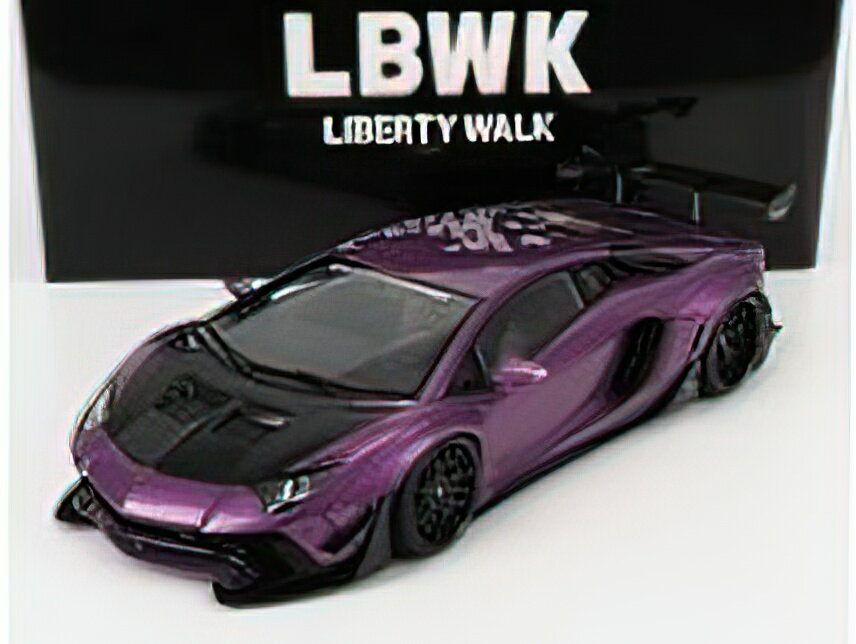 LAMBORGHINI - AVENTADOR LIBERTY WALK 2017 - PURPLE CARBON /Autoart 1/18 ~jJ[