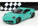 【予約】PORSCHE PORSCHE 911 992 TURBO S COUPE N 20 SPORT DESIGN 2021 - LIGHT GREEN /Minichamps 1/18 ミニカー