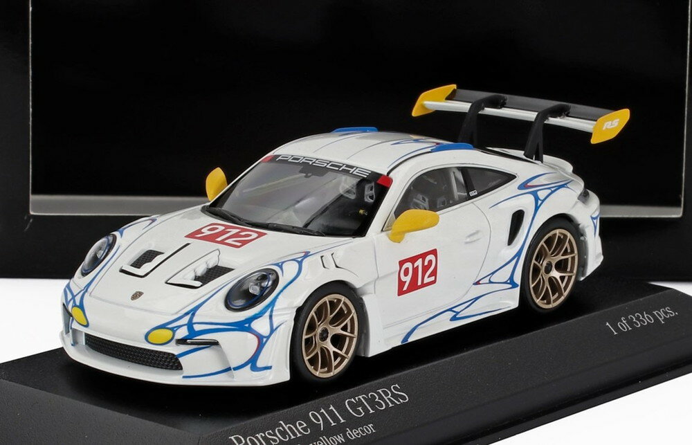 PORSCHE 911 992 GT3 RS 912号車 クーペ 2023 ホワイト/イエロー/ MINICHAMPS 1/43 ミニカー