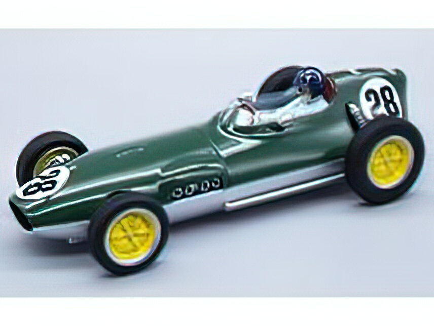 y\z2023N\LOTUS - F1 16 N 28 BRITISH GP AINTREE (with pilot figure) 1959 GRAHAM HILL - BRITISH RACING GREEN SILVER /Tecnomodel 1/18~jJ[