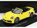 PORSCHEポルシェ 911 992 TURBO S CABRIOLET 2020 - YELLOW /Minichampsミニチャンプス 1/43 ミニカー