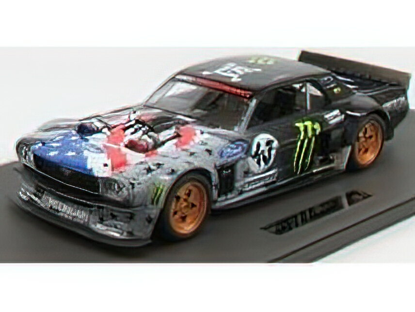 y\z8-10ȍ~\FORD USA - MUSTANG HOONIGAN V2 N 43 RALLY 1965 KEN BLOCK - GREY BLACK /TOPMARQUES COLLECTION 1/12 ~jJ[