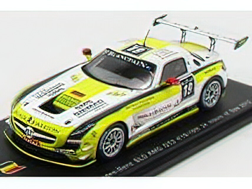 MERCEDES BENZメルセデスベンツ - SLS AMG GT3 N 19 19th 24h SPA 2012 O.MORLEY - K.HEYER - S.ROSLER - M.METZGER - WHITE YELLOW /Sparkスパーク 1/43 ミニカー