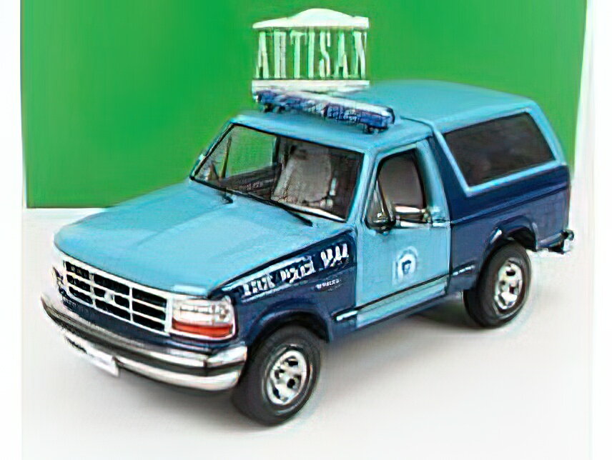 FORD USA - BRONCO XLT MASSACHUSETTS STATE POLICE 1996 - 2 TONE BLUE /Greenlight 1/18 �ߥ˥���