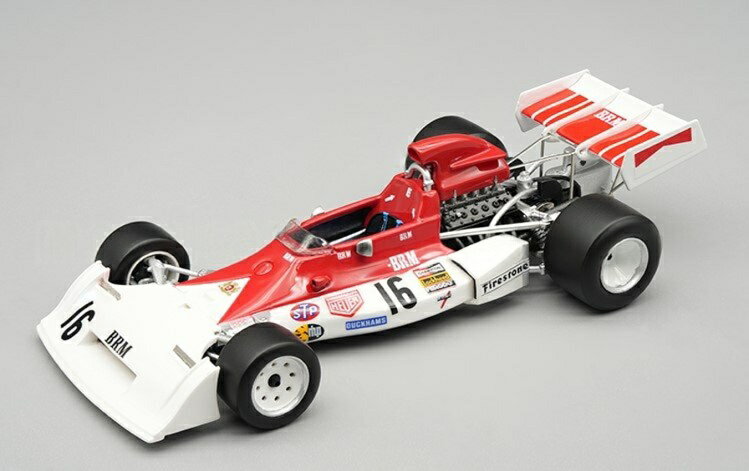 BRM F1 P160E #16 スペインGP 1973 ニキ・ラウダ ホワイト/レッド / Tecno 1/43 ミニカー
