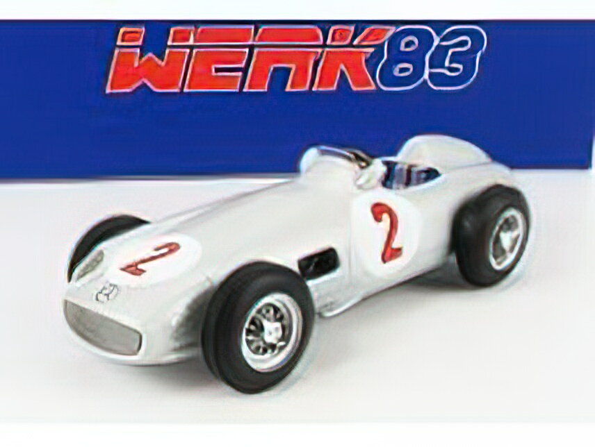 MERCEDES BENZZfXxc - F1 W196 N 2 MONACO GP WORLD CHAMPION 1955 JUAN MANUEL FANGIO - SILVER /Werk83 1/18 ~jJ[