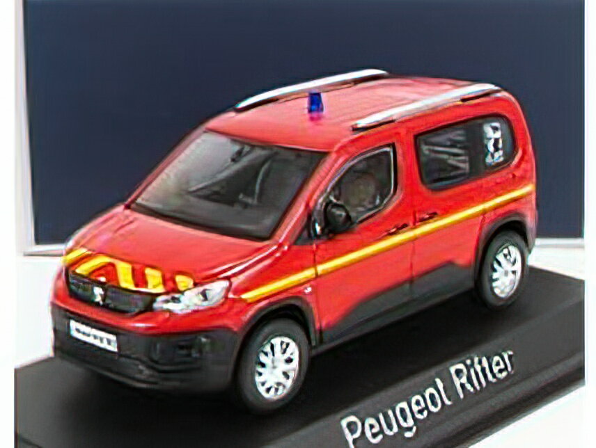 PEUGEOT - RIFTER POMPIERS 2019 - RED YELLOW /Norev 1/43 ~jJ[