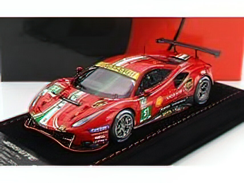 FERRARIフェラーリ 488 GTE 3.9L TURBO V8 TEAM AF CORSE N 51 WINNER LMGTE PRO CLASS 24h LE MANS 2021 J.CALADO - A.PIER GUIDI - C.LEDOGAR - RED /BBR 1/43 ミニカー