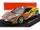 FERRARIフェラーリ 458 GTB IPE TIGER 2021 - CON VETRINA YELLOW ORANGE BLACK /BBR 1/18 ミニカー