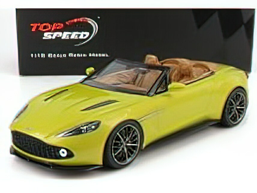 ASTON MARTIN - VANQUISH ZAGATO VOLANTE CABRIOLET OPEN 2017 - COSMOPOLITAN YELLOW /TOPSPEED 1/18 ~jJ[