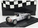 AUTO UNION - F1 TYPE A N 3 LANGHECK AUGUST MOMBERGER VIII ADAC EIFELRENNEN 1934 - SILVER /Minichampsミニチャンプス 1/43 ミニカー