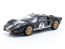 FORD USA - GT40 MKII 7.0L V8 TEAM SHELBY AMERICAN INC. N 2 WINNER 24h LE MANS 1966 B.McLAREN - C.AMON - BLACK SILVER /CMR 1/12 ミニカー