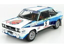 FIAT - 131 ABARTH TEAM FIAT WORKS (night version) N 5 WINNER RALLY PORTUGAL 1980 W.ROHRL - C.GEISTDORFER - WHITE BLUE /IXO 1/18 ミニカー