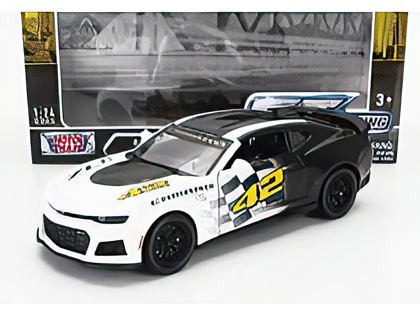 CHEVROLET CAMARO ZL1 N 42 RACING 2017 WHITE BLACK/Motor Max 1/24ミニカー