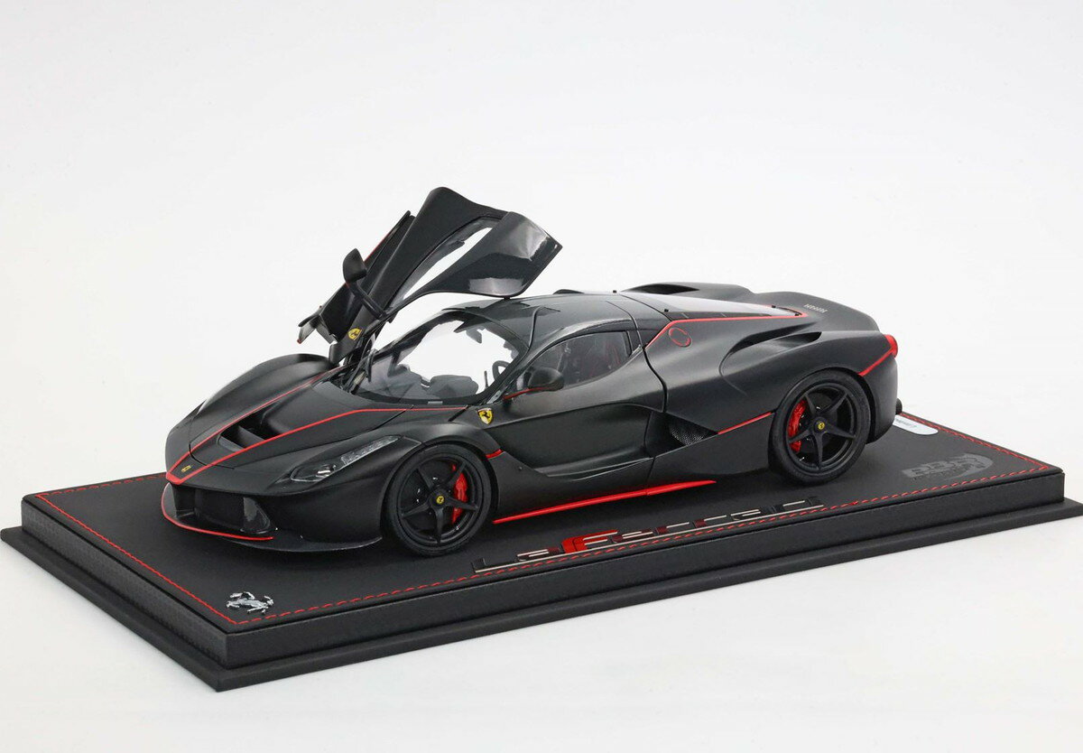 Hot Wheels - 【予約】Ferrariフェラーリ LaFerrari Matt black red stripes Fernando Alonso 限定100台 / BBR 1/18 ミニカー
