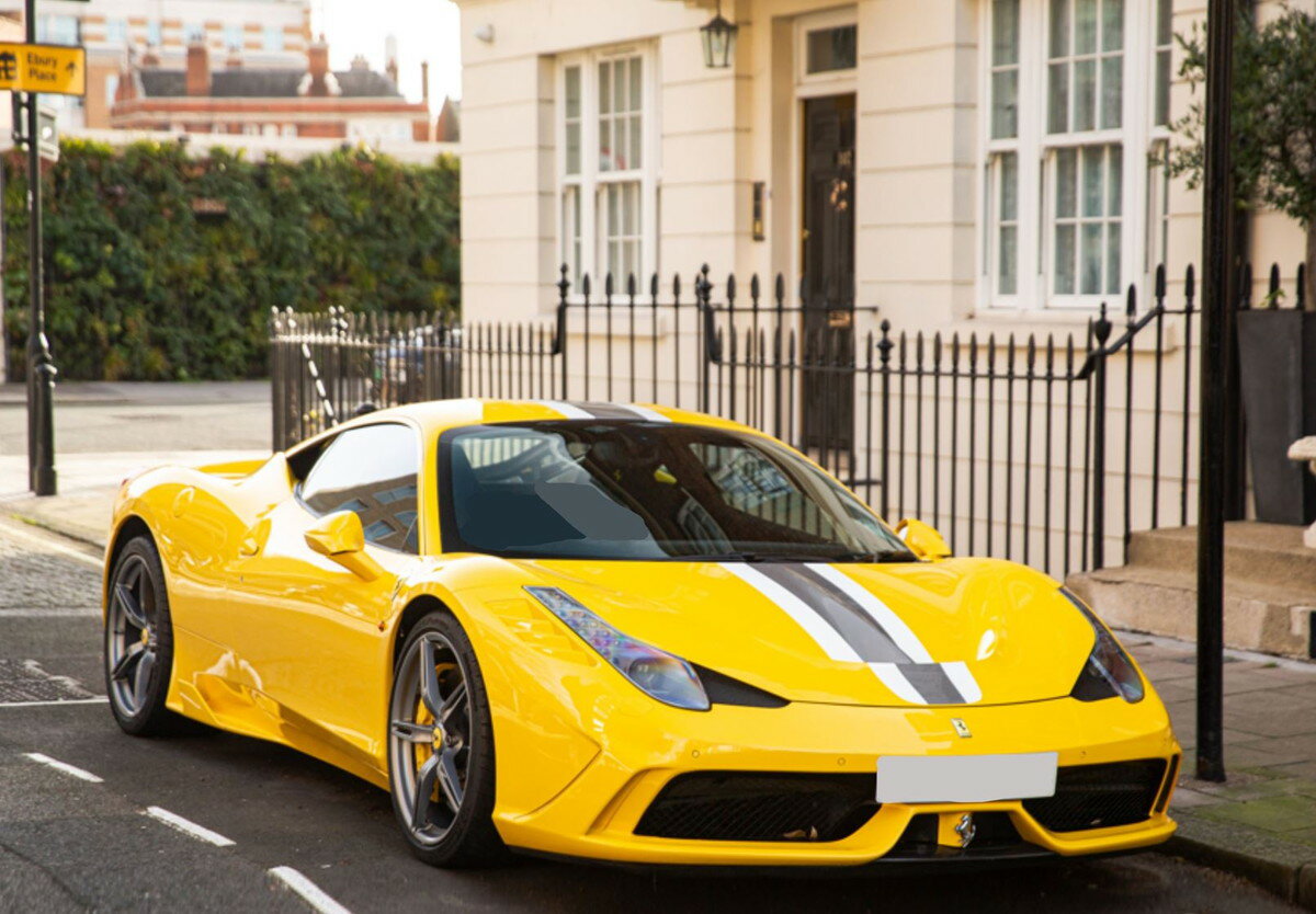 Hot Wheels - 【予約】Ferrariフェラーリ 458 Speciale Giallo Modena gray white stripe / BBR 1/43 ミニカー