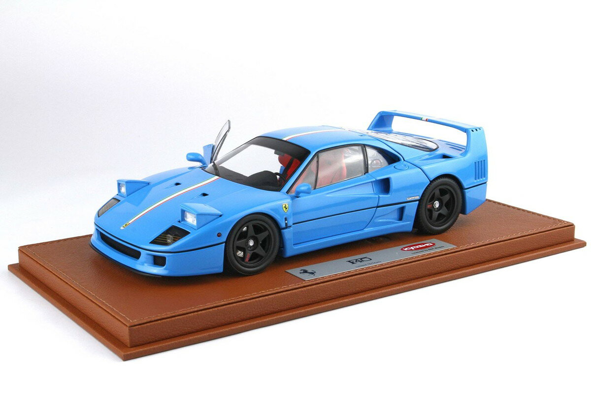 Rakuten - 【予約】Ferrariフェラーリ F40 Light Blue italian flag stripe black rims BBR Kyosho 限定54台 / BBR 1/18 ミニカー
