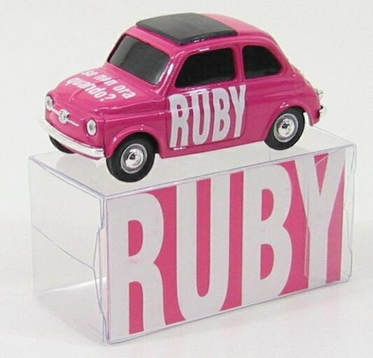 Fiatフィアット 500 RUBY ピンク SE NON ORA QUANDO? / BRUMM 1/43 ミニカー