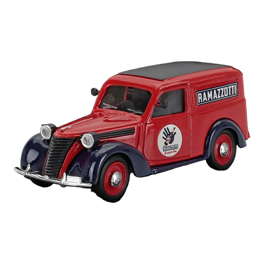 乐天商城 - Fiatフィアット 1100E バン RAMAZZOTTI 1950 レッド/ブルー / BRUMM 1/43 ミニカー