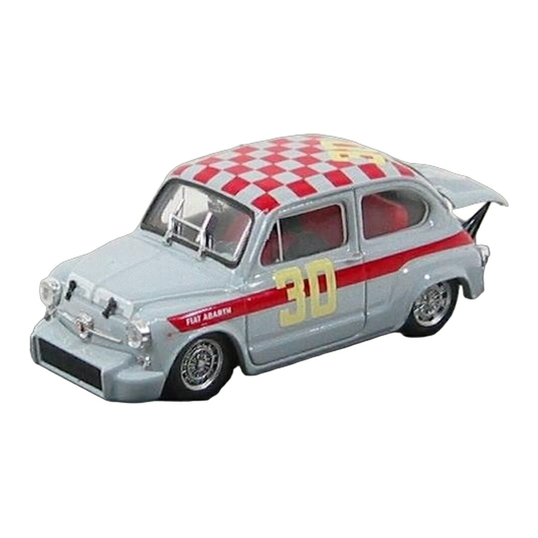 Fiatフィアット 600 Abarthアバルト 1000 #30 4時間モンツァ 1966 G.Baghetti グレー レッド / BRUMM 1/43 ミニカー