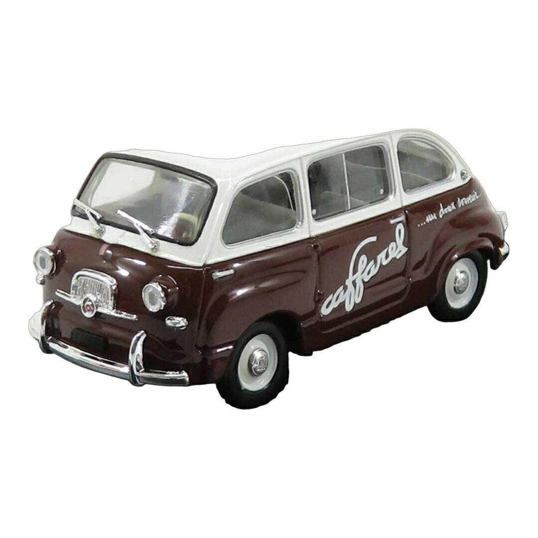 Fiatフィアット 600 Multipla 商用車 Caffarel 1956 ホワイト/ブラウン SERIE CAROSELLO ITALIANO / BRUMM 1/43 ミニカー