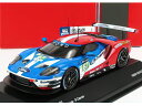 FORD USA - GT 3.5L TURBO V6 TEAM FORD CHIP GANASSI UK N 67 LMGTE PRO 2nd 24h LE MANS 2017 H.TINCKNELL - A.PRIAULX - P.DERANI - RED BLUE WHITE /IXO 1/43 ミニカー