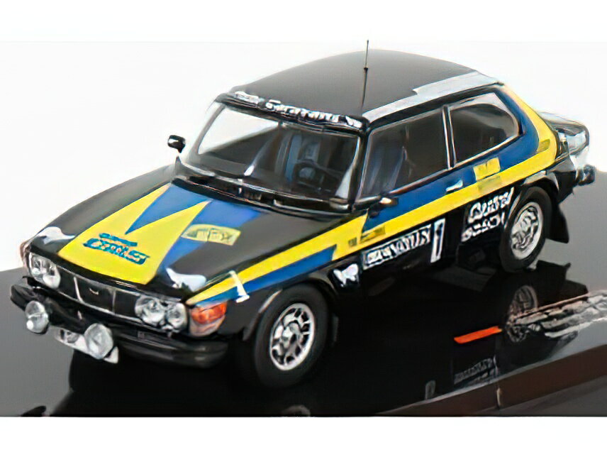 SAAB - 99 EMS N 1 RALLY SWEDEN 1977 P.EKLUND - B.CEDEBERG - BLACK YELLOW BLUE /IXO 1/43 ミニカー