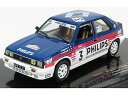 RENAULT - R11 TURBO N 3 RALLY TOUR DE CORSE 1987 J.RAGNOTTI - P.THIMONIER - BLUE WHITE RED /IXO 1/43 ミニカー