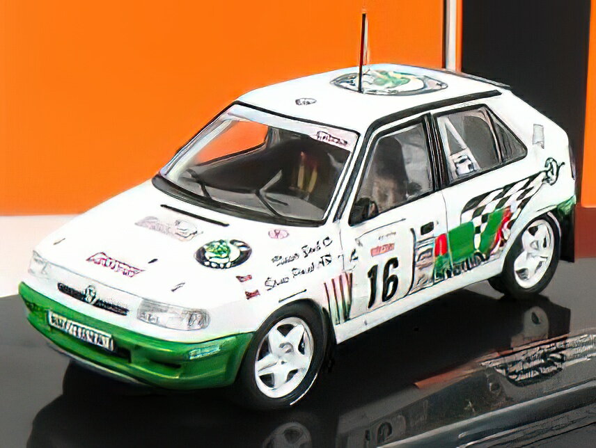 SKODA - FELICIA KIT CAR N 16 RALLY TOUR DE CORSE 1995 E.TRINER - P.STANC - WHITE GREEN /IXO 1/43 ~jJ[