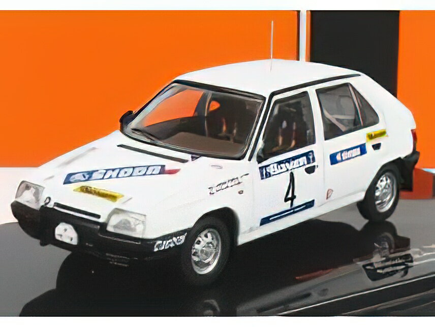 SKODA - FAVORIT 136L (night version) N 4 RALLY VALASSKAA ZIMA 1989 L.KRECEK - B.MOTL - WHITE /IXO 1/43 ~jJ[