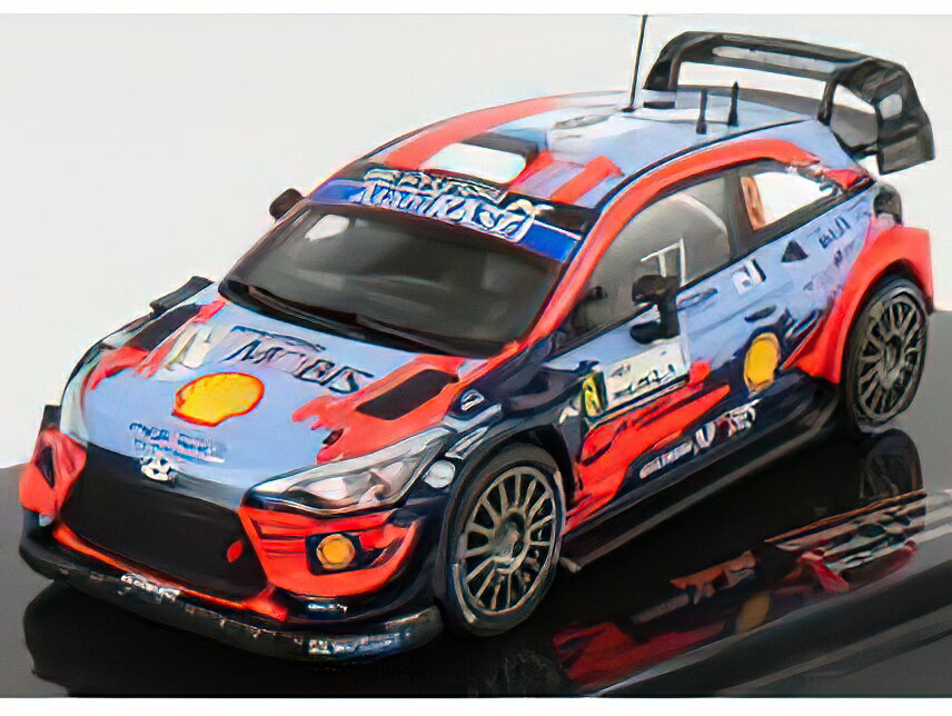 HYUNDAI - i20 WRC COUPE TEAM SHELL MOBIS N 8 RALLY MONZA 2020 O.TANAK - M.JARVEOJA - LIGHT BLUE RED BLACK /IXO 1/43 ミニカー