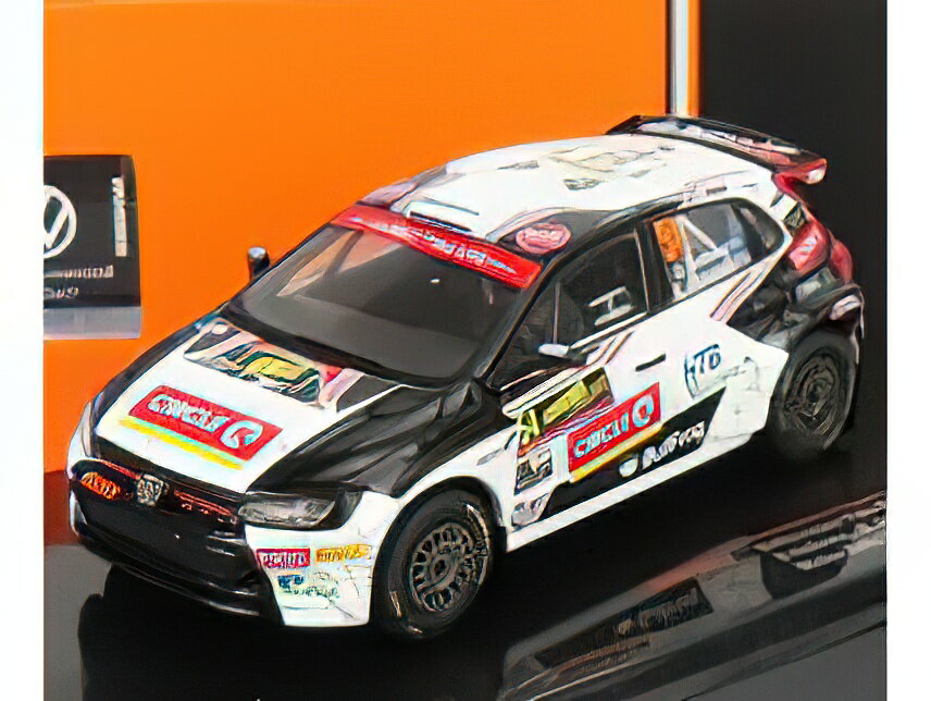 VOLKSWAGEN - POLO GTi R5 N 54 RALLY WALES 2019 O.SOLBERG - A.JOHNSTON - WHITE BLACK RED /IXO 1/43 ミニカー