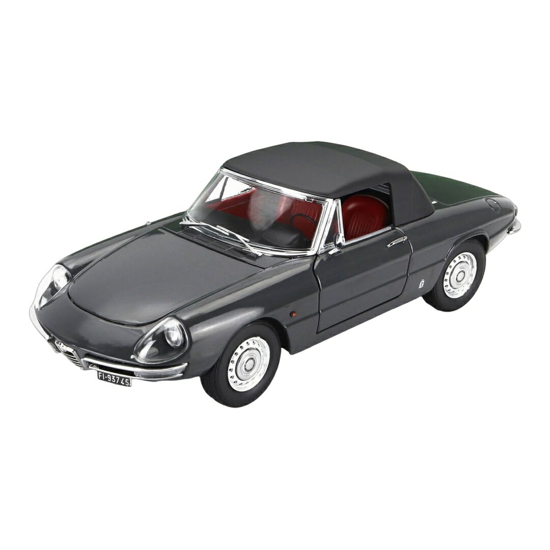 Alfa Romeoアルファロメオ Duetto Spider 1600 Coda Tonda 1966 グラファイトグレー 650台限定 / TOURING MODELCARS 1/18 ミニカー