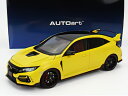 HONDA - CIVIC TYPE R (FK8) 2021 - YELLOW/Autoartオートアート 1/18